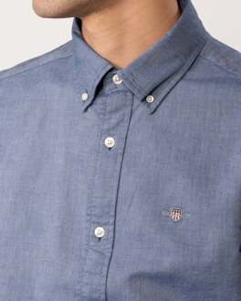 Gant Heren Slim Fit Overhemd met Lange Mouwen van Oxford Blauw
