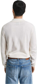 Gant Heren Superfine Lambswool Polo Shirt (Crème) - M