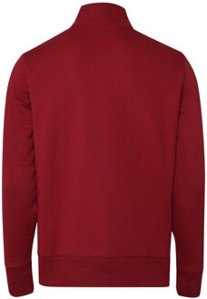 Gant Heren Sweatshirt met grafische Kwart Ritssluiting (Rood) - maat S
