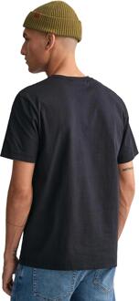 Gant | Heren T-shirt met ronde hals Zwart