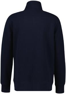 Gant Heren Textured Half Zip Sweatshirt (Blauw) - maat XL