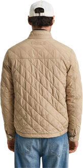 Gant Heren Winddichte Gewatteerde Jas (Khaki) Kaki - XL