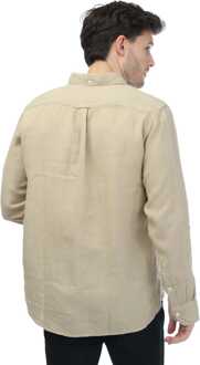 Gant Herenoverhemd van Gant Regular Ut Garment Dyed Linnen in Beige - 3XL