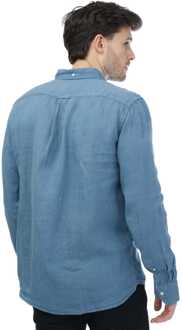 Gant Herenoverhemd van Gant Regular Ut Garment Dyed Linnen in Blauw - XL