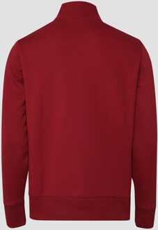 Gant Herensweatshirt met Gant-print en halve rits in rood - L