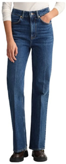 Gant Hoge Taille Flare Jeans Gant , Blue , Dames - W29,W26,W28,W31,W27