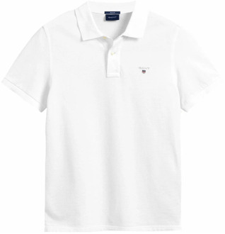 Gant Klassiek Heren Polo Shirt Gant , White , Heren - Xl,L,M,S,4Xl