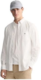 Gant Korte Mouw Overhemd Gant , White , Heren - Xl,L,M,3Xl