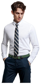 Gant Lange mouwen regular fit overhemd van piqué katoen Gant , White , Heren - XL
