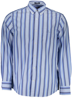 Gant Lichtblauw Katoenen Overhemd, Regular Fit Gant , Multicolor , Heren - Xl,L,M,S