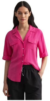 Gant Lichtgewicht Safari Overhemd in Fuchsia Viscose Gant , Pink , Dames - L,S