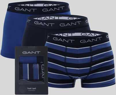 Gant Men's Gant 3 Pack Multistriped Trunks in Blue - maat S Blauw