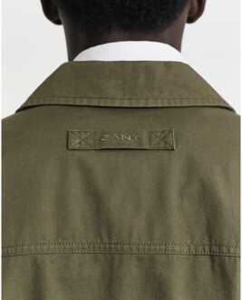 Gant Men's Gant Cotton Windcheater Jacket in Green - maat Groen