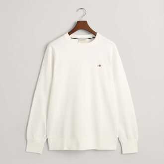 Gant Men's Gant Embroidered Archive Shield Crewneck Sweatshirt in White Wit