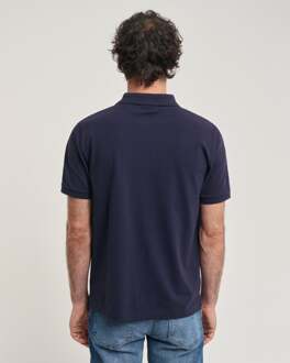 Gant Men's Gant Embroidered Archive Shield Polo Shirt in Blue Donkerblauw