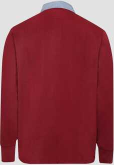 Gant Men's Gant Regular-Fit Chambray Rugger Sweatshirt in Red - maat L Rood