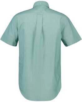 Gant Men's Gant Regular-Fit Classic Short Sleeves Oxford Shirt in Green - maat S Groen