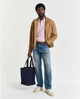 Gant Men's Gant Regular-Fit Contrast Pique Ss Polo Shirt in Pink - maat L Roze