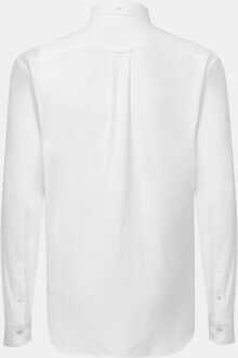 Gant Men's Gant Regular-Fit Jersey Pique Shirt in White - maat S Wit