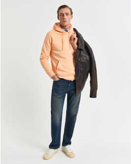 Gant Men's Gant Regular-Fit Shield Hoodie in Orange - maat Oranje