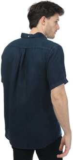 Gant Men's Gant Regular Ut Garment Dyed Linen Shirt in Navy Groen