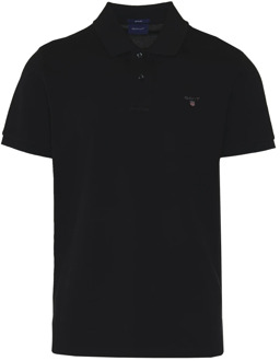 Gant Original Pique Rugger Poloshirt - Mannen - zwart