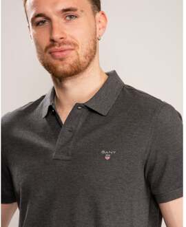 Gant originele piqué herenrugger Grijs