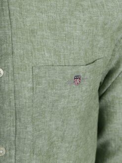 Gant Overhemd Cotton Linen Groen - 3XL,L,M,XL,XXL