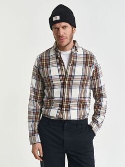 Gant Overhemd Flanel Ruit Ecru Multicolour - L,M,XXL