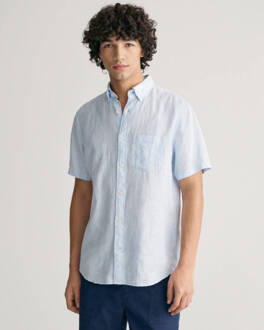 Gant Overhemd korte mouw 3240106 Licht blauw - XXXL