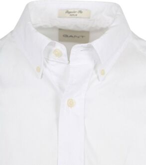 Gant Overhemd Short Sleeve Wit - 3XL,L,M,XL,XXL