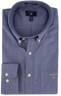 Gant Oxford button down overhemd van chambray Indigo - M