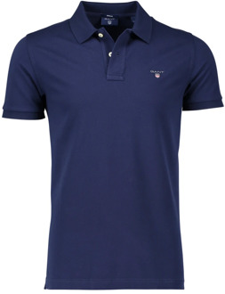 Gant Piqué Polo Evening Blue - Maat M