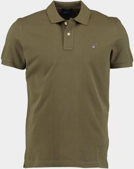 Gant Polo Basic Donkergroen