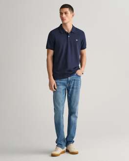 Gant Polo korte mouw shield ss pique polo 2210/433 Navy - L