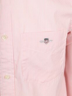 Gant Poplin Banker Overhemd Streep Roze - L,M,XL