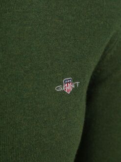 Gant Pullover Lamswol Mosgroen Donkergroen - L,XL,XXL