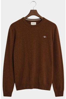 Gant Pullover superfine lambswool c-neck 87211/229 Bruin - XXL