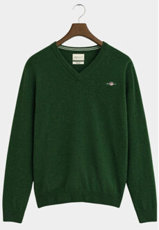 Gant Pullover superfine lambswool v-neck 87212/303 Groen - XXL