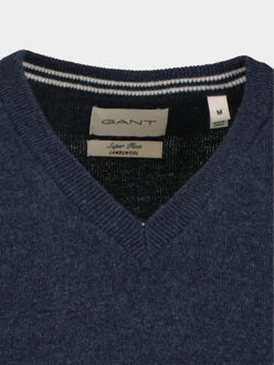 Gant Pullover superfine lambswool v-neck 87212/480 Blauw