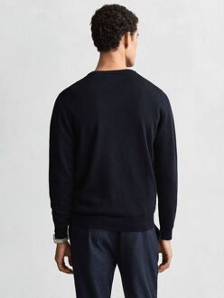 Gant Pullover V-Hals Navy Donkerblauw - L,XL,XXL