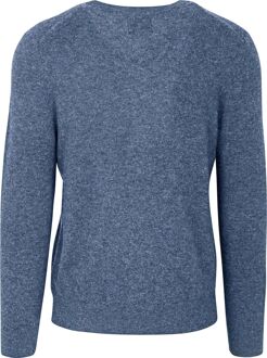 Gant Pullover V-Hals Woolblend Blauw - XXL