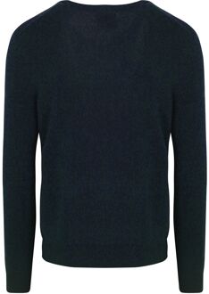 Gant Pullover V-Hals Woolblend Navy Melange Donkerblauw - 3XL,M