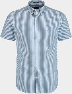 Gant Regular fit overhemd met streepprint Royalblauw - XXXL
