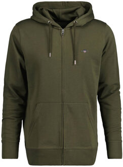 Gant Regular Shield Volledige Rits Hoodie Sweatjacke Groen