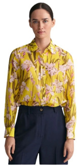 Gant Reguliere zijden blend overhemd Gant , Multicolor , Dames - L