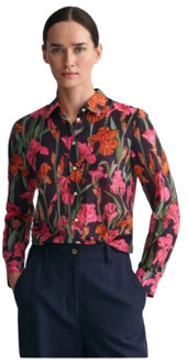 Gant Reguliere zijden blend overhemd Gant , Multicolor , Dames - M,S,Xs,3Xl