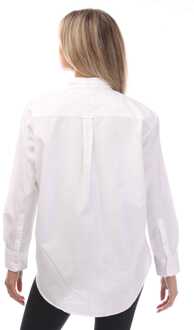 Gant Relaxed Fit Luxe Poplin Overhemd voor dames in Wit - S