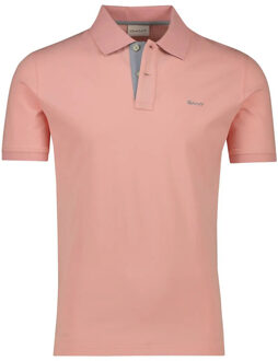 Gant Roze Polo Met Korte Mouwen Gant , Pink , Heren - L,3Xl