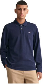 Gant Rugger Pique Polo Donkerblauw - M